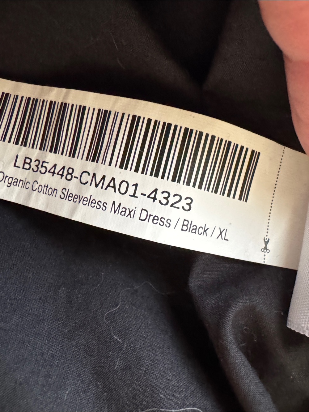 QUINCE black organic cotton maxi dress - XL - Picture 10 of 12